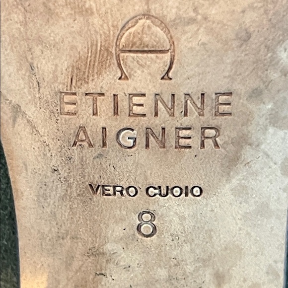 Etienne Aigner Etienne Aigner Marelle Green Green Heeled Boots Size 8 - Picture 2 of 8